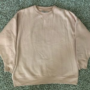 Zara oversized blush sweatshirt, size: S